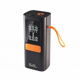 SAL SAAP6 Intelligens, automata pumpa, digitális légkompresszor telefon USB vésztöltővel, LED lámpával, vezeték nélküli, tölthető, ajándék tárolózsákkal